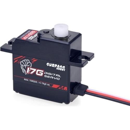 SURPASS Hobby S0017P 17g Plastic Gear 1.8KG Digital Servo for RC Fixed-Wing Airplane Robot Car Boat Duct Plane