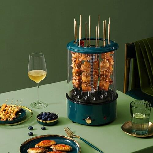 DMWD Household 12 sticks Barbecue Machine Electric Skewer Maker Automatic Rotating Grill BBQ Tools For Mutton Smokeless 220V