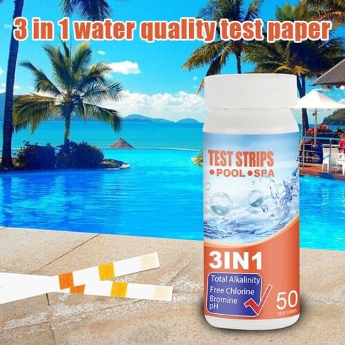 Hot Sale 3 in 1 Swimming Pool Water PH Test Strips for Testing The Water Quality of Hot Spring and Drinking Water NOV99