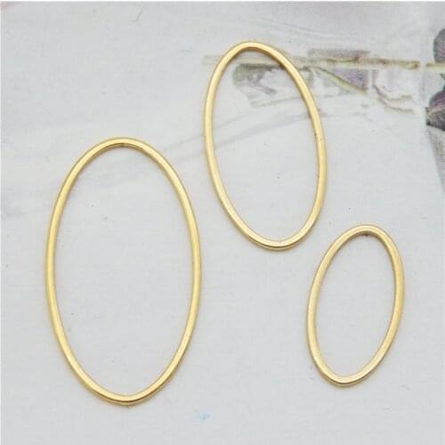 12pcs Gold Zinc Alloy Round Oval Circle Charms Bezel Metal Frame Pendant Bezel Setting Cabochon Setting Diy Earrings Accessories