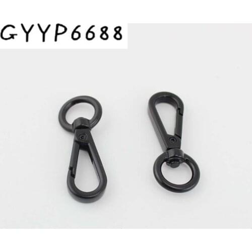 2pcs 60pcs 13mm Hardware Hardware Accessories Dark gun black trigger snap hook swivel clasp lobster claws swivel hooks
