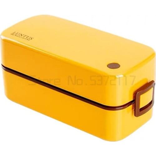 Lunch box Japanese ladys fat-reducing double-layer microwave oven heating light meal lunch box for office workers