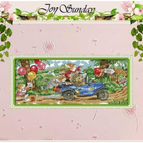 Traveling Patterns Counted Cross Stitch 11CT 14CT Cross Stitch Set Wholesale Cartoon Cross-stitch Kit Embroidery Needlework