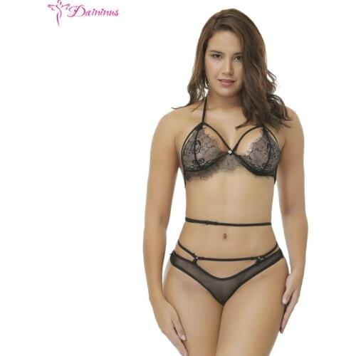 Daininus Lingerie Sexy Hot Erotic Open Bra Crotch Womans Erotic Lingerie Set Costumes Lace Body Nightgowns Bra Sets Sex