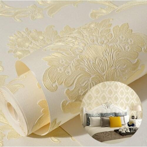 European Style Wallpaper 1 Meter 3D Embossed Flowers Large Mural Modern Wall Living Room Bedroom Home Decoration Wall stickers