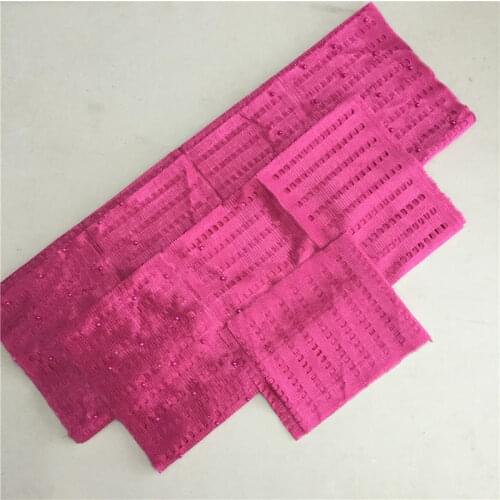 Plain color aso oke for lady,yellow headtie with hole pretty embroidery scarf -30