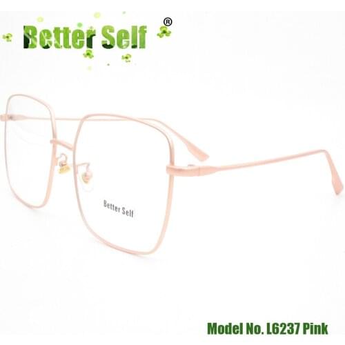 Optical Frames Myopia Better Self L6237 Full Glasses Spectacles Mens Womens Alloy Metal Material Vintage Square Rim Eyeglasses