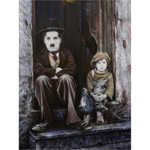 Full Square Drill 5D DIY Diamond Embroidery Comedy Master Chaplin Diamond Painting Cross Stitch Rhinestone Mosaic Decor