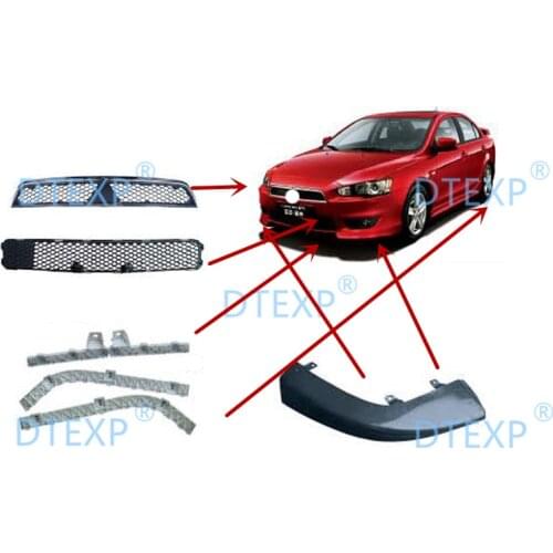 Grille for lancer ex 2007-2015 bumper net for fortis sport bumper lip corner cover bumper support not for lancer gt