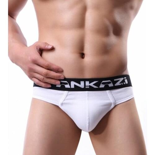 Sexy Gay Underwear Men Briefs Shorts Cotton Underpants Male Low RiseU Convex Pouch T-pants Cueca masculinas Ropa S-XL