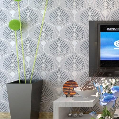 Tapety Modern wallpaper roll simple living room warm bedroom geometric sofa TV background 3d wallpaper papel de parede Beibehang