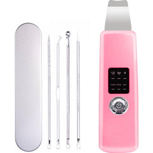 Ultrasonic Skin Cleaner Exfoliating Pore Removal Blackhead Acne Peeling Vibration Face Massager Facial Whitening Lifting Tool