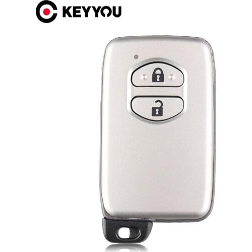 KEYYOU Replacement 2 Buttons Key Shell For Toyota Toyota Prius Land Cruiser Avalon Prado Remote Car Key Case With Smart Blade