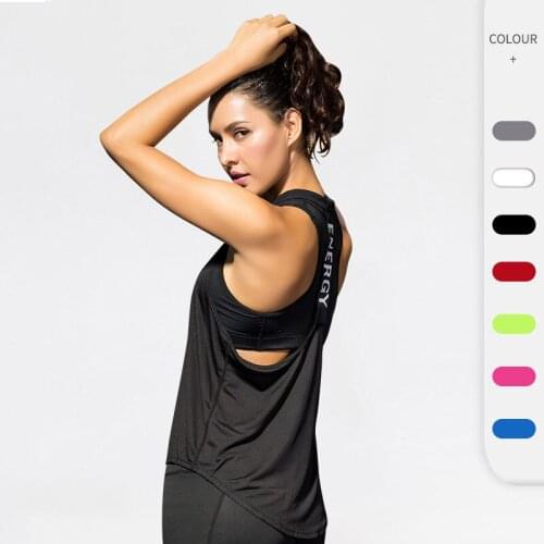 Women Sports Vest Quick Dry Fitness Running T-Strap T Shirt Sleeveless Loose Workout Yoga Sportswear Female Crop Tops NO BRA