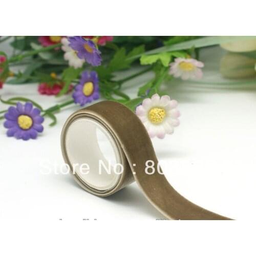 1/2" Single Face Velvet Ribbon Coffee/Brown Velvet Ribbon Christmas Ribbon