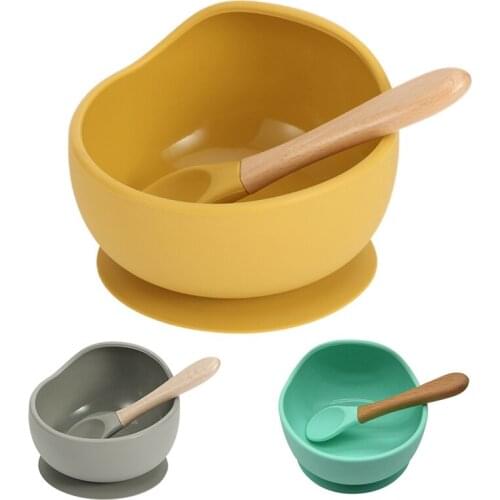 1 Set of Silicone, Food-Grade Safe Sucking Baby Feeding Kit with Spoon, Suitable for Baby Toddlers