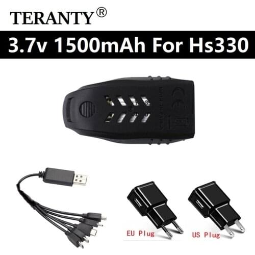 3.7v 300mah Battery with 5in1 cable for hs330 Remote Control Drone Quadcopter spare parts Accessories 3.7V Battery for hs330