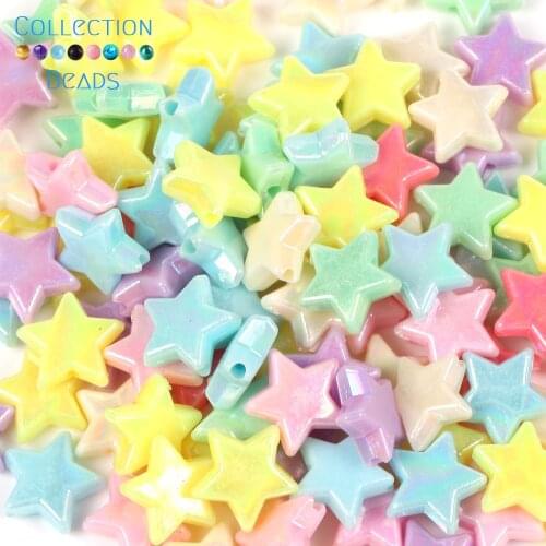 13mm 50-200pcs AB Color Acrylic Five Pointed Star Irregular Spacer Beads For Jewelry Making Supplies Handmade DIY Bracelet