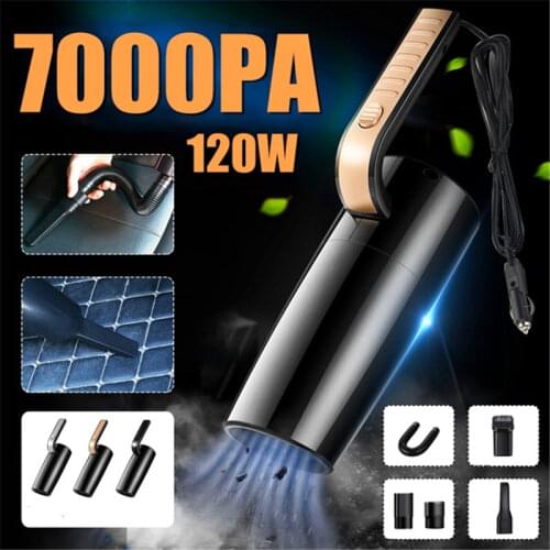 120W Car Vacuum Cleaner 7000PA Portable Smart Rechargeable Handheld Household Dust Collector for Car Home