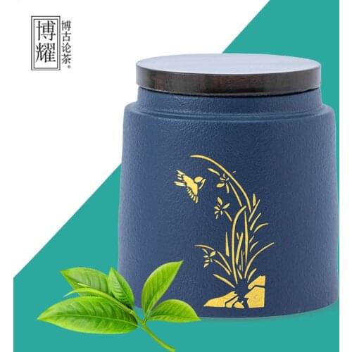 Large Tea Container Ceramic Coffee Suger Tea Storage Jar Tea Canister Vintage Tea Gift Round Cajas De Te Storage Pot BK50CY