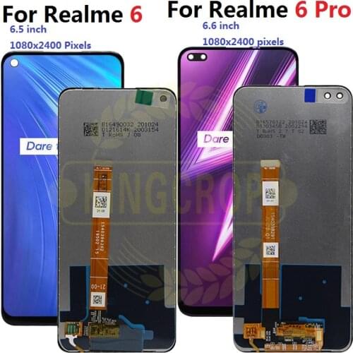 For Realme 6 lcd RMX2001 LCD Display Digitizer Touch Screen Replacement for OPPO Realme 6 Pro lcd RMX2061, RMX2063