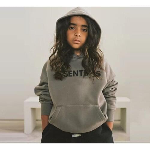 Autumn Childrens Clothing Essentials Pullover Sweatshirts Letters Print Fleece 110cm -140cm Baby Boys Hoodie Fashion Sweatshirt