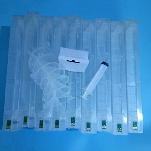 9 color Refillable cartridge with resettable chip and chips resetter for epson surecolor P6000 P7000 P8000 P9000 for europe