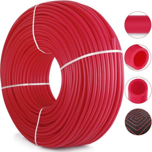 1/2" x 1000ft Pex Tubing Pex Pipe Oxygen Barrier O2 EVOH Red Radiant Floor Heat
