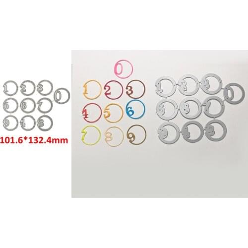 Circle Number 0~9 Decoration Metal Cutting Dies Scrapbooking Album Paper DIY Cards Crafts Embossing Cut Dies 2019