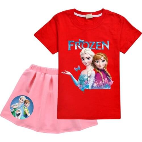 Summer Baby Girls Clothes Minnie Mouse Children Clothing Set for Girl Kids T-Shirt +Skirt Outfits Cotton Casual Clothes
