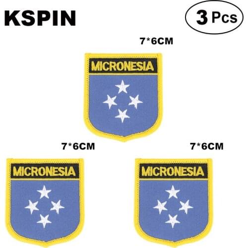 Micronesia Shiled Shape flag patches national flag patches for Cothing DIY Decoration