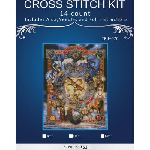 ONEROOM Embroidery Counted Cross Stitch Kits Needlework - Crafts 14 ct DMC Color DIY Arts Handmade Decor - Dragon