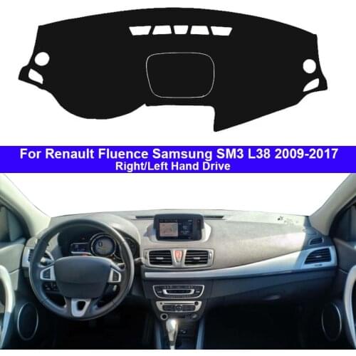 Car Dashboard Cover For For Renault Fluence Samsung SM3 L38 2009 - 2017 Auto Dash Mat Carpet Cape Anti-sun Sun shade Dashmat