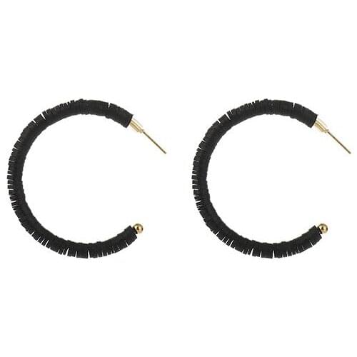 New Pure color Semicircle C shape cute ceramic stud earrings for women