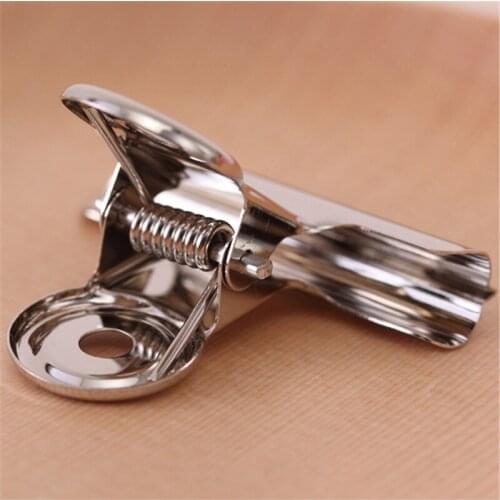 DL Office stationery round head steel silver round head clips stainless steel round long tail Clips Wholesale