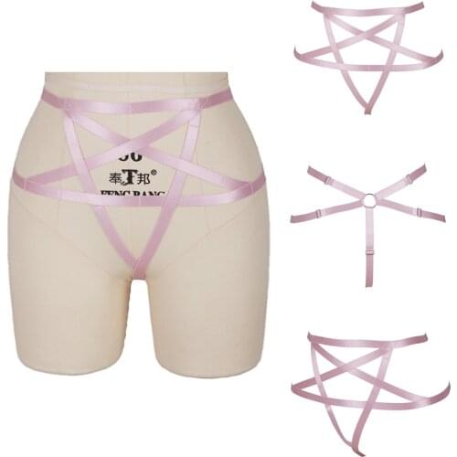 Pentagram Pastel Goth Leg Garter Sword Belts Womens Sex Products Sexy Body Bondage Bdsm Harness Adjust Elastic Bandage Costume
