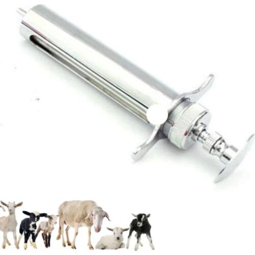 50ml Reusable Stainless Steel Hypodermic Veterinary Animal Syringe Glass for Lab/Simple Structure/with Locking Screws