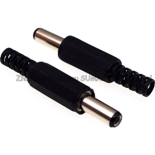 2.5 x 5.5 x 14mm long type Male DC Power Jack Plug,2.5mm DC Power Plug Jack,Solder wire type Connector