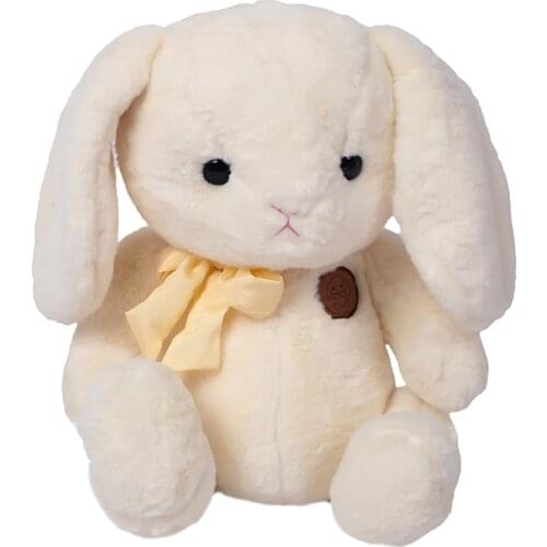 Cute Pink Rabbit plush toy doll long ear budding rabbit doll