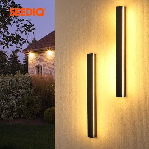 Modern Led Outdoor Wall Lamp Long Iron Body Anti-Rust IP65 Wall Light Fixture For Garden Porch Villa Home Commercial Lighting
