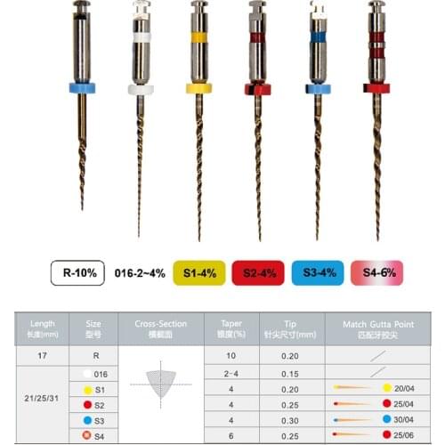 Dental Heat Activation Files Golden Rotary Files D SHAPER 02 04 06 Taper Dental Preshaper Files Use Root Canal Endodontic Files