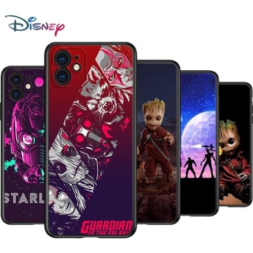 Guardians of the Galaxy Silicone Black Cover For Apple IPhone 12 Mini 11 Pro XS MAX XR X 8 7 6S 6 Plus 5S SE Phone Case