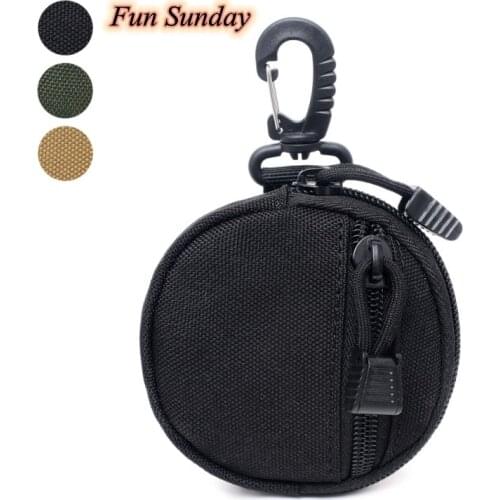 Outdoor Military Multifunction Round Bags Tactical Wallet Card Hunting Bag Key Holder Money Pouch Pack Wallet Waist BagS 2