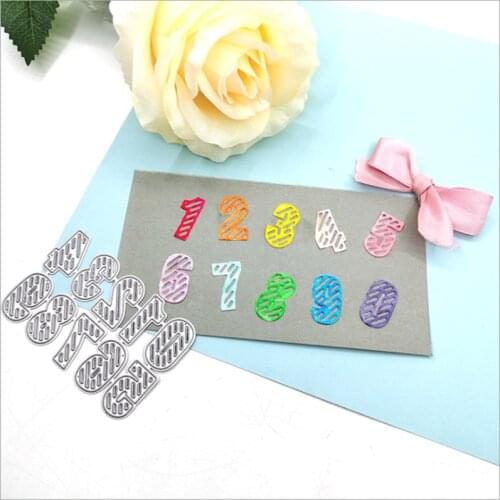 Cutting Dies Stencils Scrapbooking 0-9 digital grid Embossing DIY Crafts Paper Cards Album Decor Metal Dies Cut