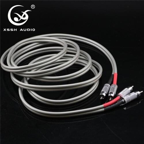 1 pair Music noble signal line 99.99% Containing silver Audio wire Pure 20 strand reference silver litz Coax interconnect Cable