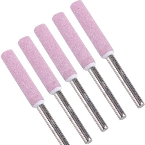 1PC Chainsaw Sharpener Stone Grinding Head Carving Polishing Cylindrical Burr Mounted Points Bit Diamond Coated Cylindrical