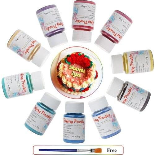 16g Edible Glitter Gold Powder Multi-color Cake Decorating Flash Food Biscuit Mousse Cake Macaron Chocolate Baking Color Dust