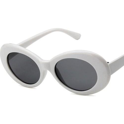 2021 Ladies Retro Classic Oval Sunglasses Fashion Men Women Luxury Vintage Black Mirrors Pink lens Round Sun Glasses UV400