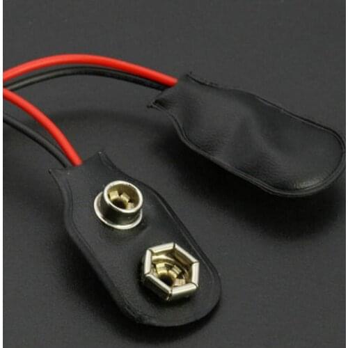 5/10pcs 9V Battery Clips Snap Connector clip Lead Wires holder Connector Red Black Cable length 15cm Line Buckle Connection P9O2
