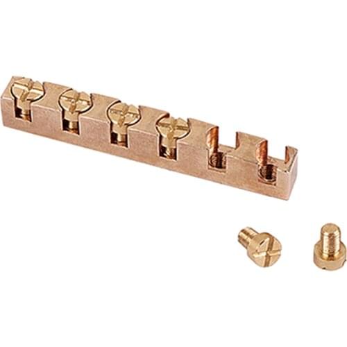 6 String Bass Nut Pre Slotted Height Adjustable for Electric Bass Guitar Replacement Parts